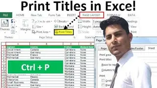 #34 print title in excel by vista coding