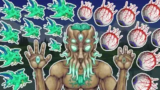 Playable Moon Lord vs 50 Bosses At The Same Time (Expert Mode) | Terraria 1.3.5