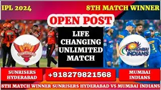 8th Match Prediction IPL 2024 Sunrisers Hyderabad vs Mumbai Indians Match Winner | SRH vs MI Dream11