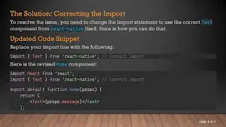 Resolving the Error: Text strings must be rendered within a  Text  component in React Native