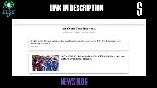 News blog project using php | html and css | ELSE IF