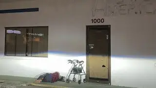 Sarasota Streets At Night - Disabled Homeless Crisis
