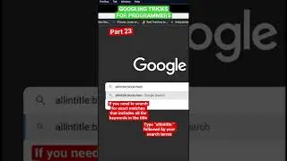 Googling Tricks For Programmers | Part 23 #tech #google #programming #code