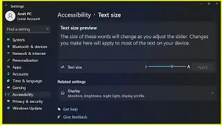 how to change font size in windows 11 | Windows 11 font size change