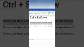 MS Word shortcut Key Part 24 #trending #shorts #shortsfeed #shortsvideo