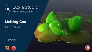 Houdini 19.5 Tutorial: Melting Goo (Viscosity Fluid sim)