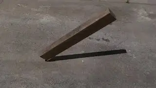 Drop Wood onto Concrete, Sound Effect, with Video