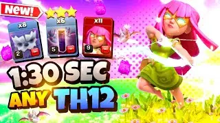 Th12 Yeti Super Archer Attack Strategy With 6 Bat Spell !! Best Th12 Attack Strategy Clash of Clans