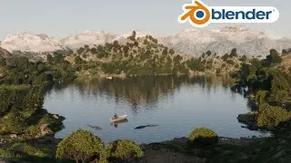 Lake environment scene in blender3D | Timelapse