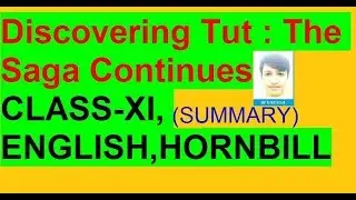 DISCOVERING TUT: THE SAGA CONTINUES|| HINDI SUMMARY|| CLASS 11 || NCERT SOLUTION
