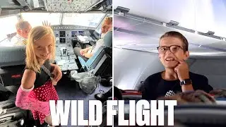 WILD FLIGHT WITH 7 KIDS TO DISNEYLAND | TOO TURBULENT FOR FOOD SERVICE AND LOSING TOOTH ON A PLANE
