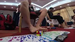 31.71 Rubik's Cube with feet Canadian Record single