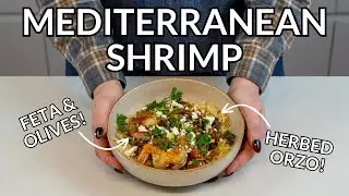 This Mediterranean Shrimp with Orzo HAS SO MUCH FLAVOR!