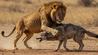 LION vs WOLF – The Ultimate Test of Survival