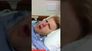 Guy waking up from anesthesia not realizing that beautiful woman in the room was his wife.