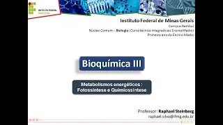 BIOI - IFMG Bambuí: "Fotossíntese e Quimiossíntese" - PARTE 2