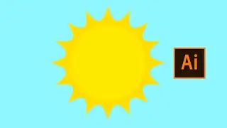 How to create sun | Adobe illustrator tutorial | 1 minute tutorial