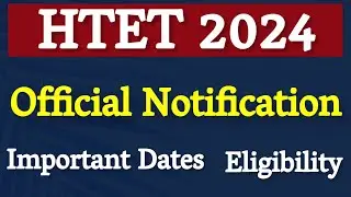HTET 2024 Notification PGT Chemistry Preparation