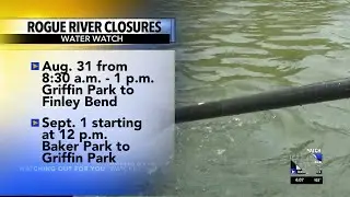 Parts of Rogue River closing due to boat races