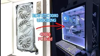 ASUS ROG STRIX RTX 3080 O10G OC 10GB White Edition Unboxing ASMR | Full ROG PC BUILD
