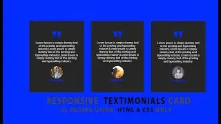 Responsive testimonials section using only HTML & CSS | Tutorials Design
