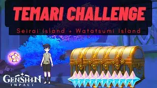 Kid Kujirai's Temari Game Location + Solutions (Seirai & Watatsumi Island) | Genshin Impact 2.1