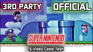 Super Nintendo S-Video (Official Cables vs. 3rd Party) Side by Side Comparison