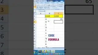 CODE FORMULA in excelby Shashi mam 
