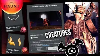 TAKE YOUR FIRST COSTUME SCREENSHOT! GET ORANGE GHOST HORNS & THE GOLEM OF DECAY (ROBLOX THE HAUNT)
