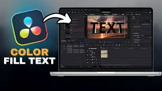 How To Color Fill TEXT ANIMATION In Davinci Resolve in SECONDS!
