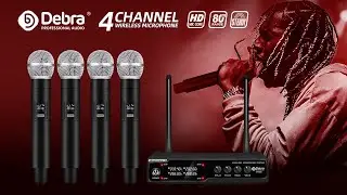 D Debra Audio VM304 VHF Wireless Microphone System With Four Handheld Mics