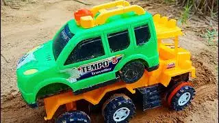 Accident Car Loading Tata Truck| Crane Help Accident Car |Mini Truck vedio|Dry science project|Rktoy