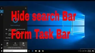 How to hide Search bar from task bar windows