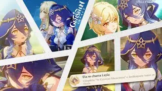 TODOS OS FINAIS DO ENCONTRO DA LAYLA!! - Genshin Impact