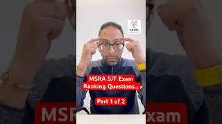 ✅ Ranking Questions in MSRA SJT Exam… How to score well… Part 1 of 2… #msra #sjt #juniordoctor
