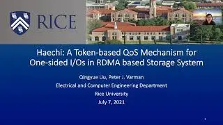 Haechi: A Token-based QoS Mechanism for One-sided I/Os in RDMA-based Storage Systems