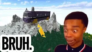 I dropped from the battle bus in Minecraft