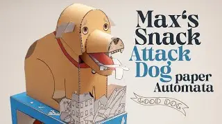 🐕 Max's Snack Attack Dog Automata moving toy 🐕 (automata papercraft)
