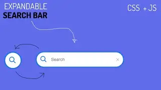 EXPANDABLE Search Bar in HTML | CSS & JavaScript