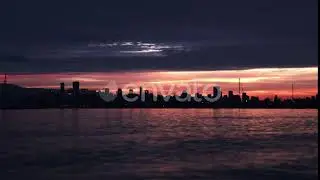 Silhouette of the Cityscape with a View of the Sky During Dusk | Stock Footage - Envato elements