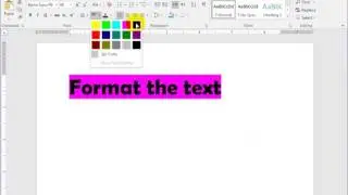 highlight a text in word