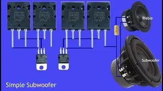 DIY Powerful Subwoofer Bass Amplifier with 6 Transistors, New Circuit, How to Make Subwoofer Bass