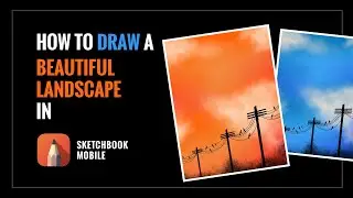 How to Draw a Landscape | sketchbook tutorial for beginners | autodesk sketchbook tutorial in 2024