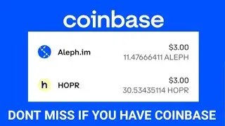 Lest earn 6$ to Coinbase For free | Hopr and aleph.im for free