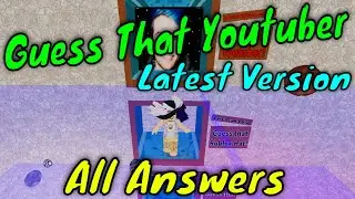 (Dec 2020) Roblox Guess That Character: Guessing All The YouTubers! (Latest Version)