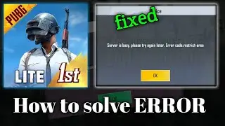 how to solve restrict area error in Pubgmobile lite & mobile