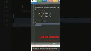 C Program To Find Factorial Of A Number#code #codemasters #shorts #viral #codewithharry#learncoding