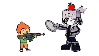 Ruv teaches Baby Pico to shoot [Mid Fight Masses Animation] Ruv x Sarv