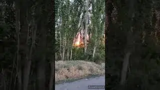 красивый закат в деревне 🌄