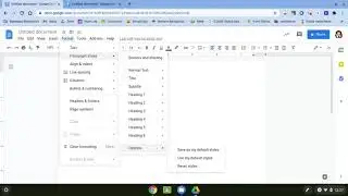 Change Default Settings in Google Docs